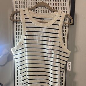 Old Navy Striped Tee in Navy and White